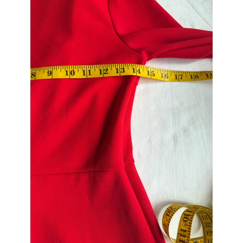 Flashing Lights Red Blazer Romper Long Sleeve Single Button Medium